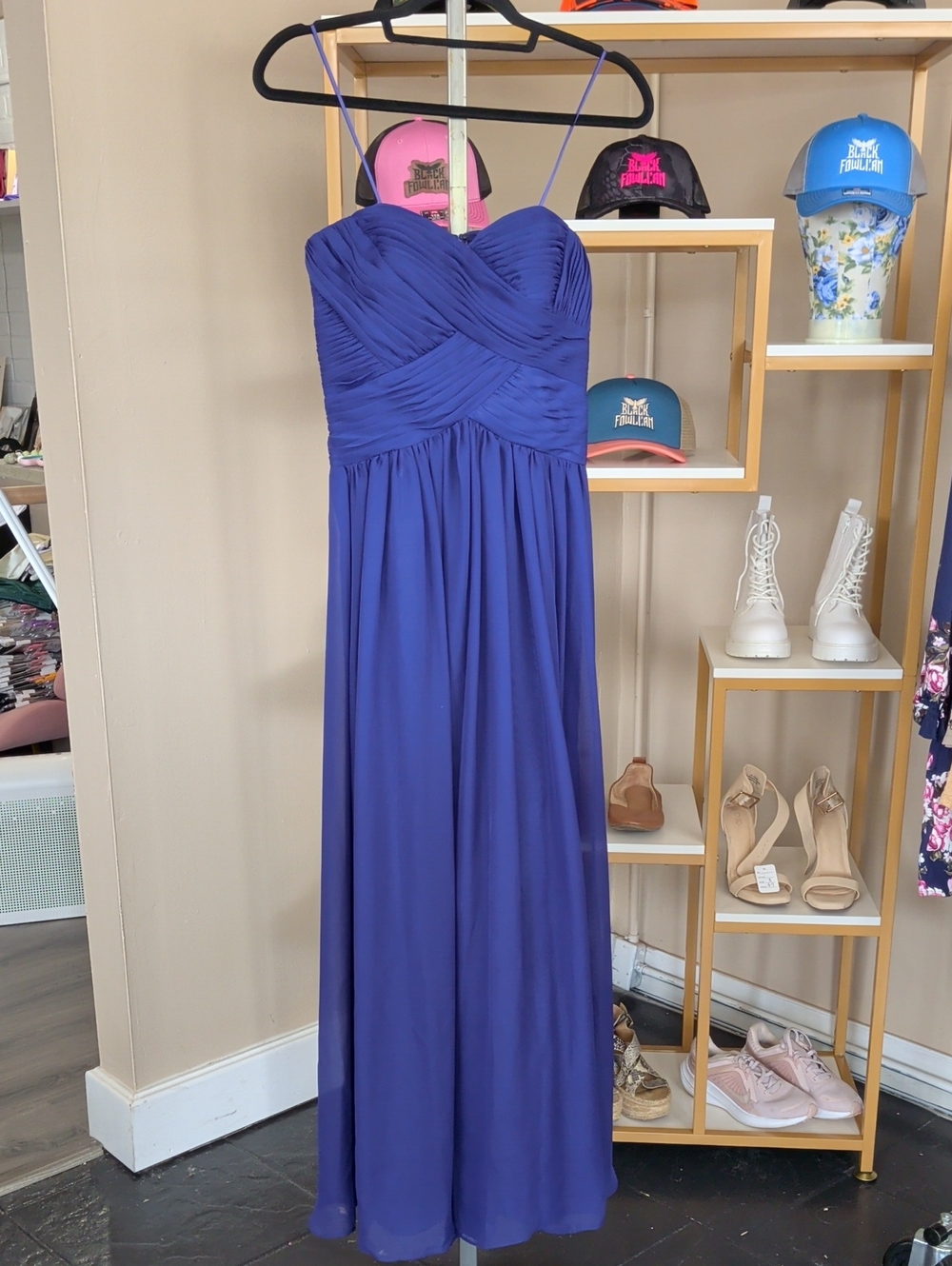 JS Boutique Royal Purple Spaghetti-Strap Maxi Dress